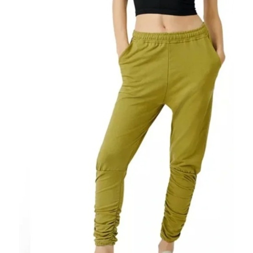 Free People Movment Womens Sweatpants Small Olive Green Joggers Field Goal - Picture 1 of 11